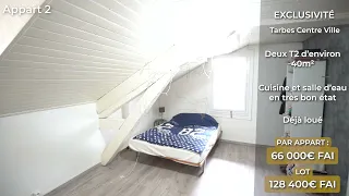 Vente de deux appartements T2 à Tarbes seuls ou en lot en exclusivité avec l&rsquo;Agence Foch
